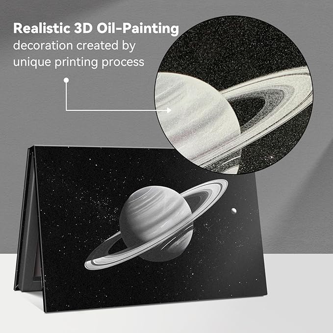 Magnetic Makeup Palette DIY Empty Eyeshadow Lipstick Palette with Mirror 3D Finish Surface Paper Makeup Organizer (Cosmic Mystery)
