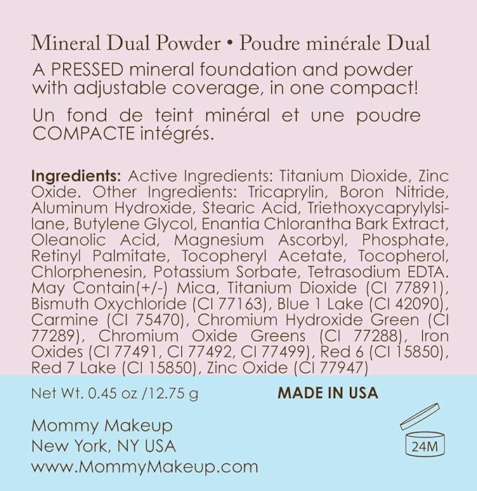 Mineral Dual Powder - 4-in-1 Pressed Mineral Foundation with SPF 15 for Flawless Glow - Oil-Free, Talc-Free, Gluten-Free, 0.45 oz (Coffee Break - Extra Dark) by Mommy Makeup