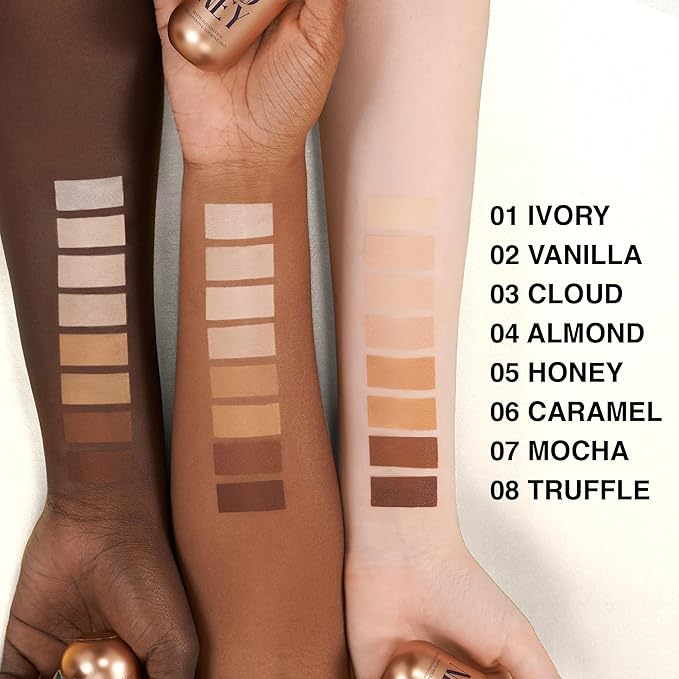 Liquid Foundation & Under Eye Concealer - Ivory Foundation and Vanilla Concealer Shades - Make Up Set for Flawless Fair Skin Base