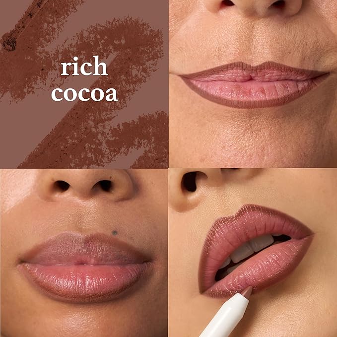 Julep The Perfect Pair 2pc Set It's Balm Tinted Lip Balm Burnt Sienna and With a Trace Retractable Creamy Long-Lasting Lip Liner, Rich Cocoa