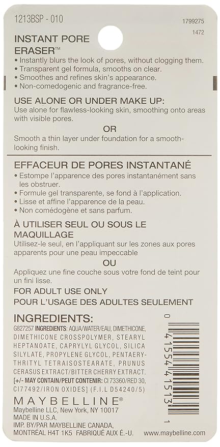 Maybelline New York Baby Skin Instant Pore Eraser Primer, 0.67 Fluid Ounce