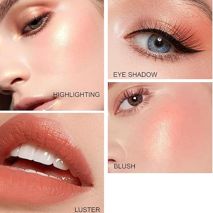 Heart Blush Stick, Matte Rouge Stick, Cheek Contour Pen, Long Lasting Water Proof Non-Greasy Smooth, Buildable Lightweight Cream Blush, Easy Application High-Gloss Finish (08#, 0.21 OZ)