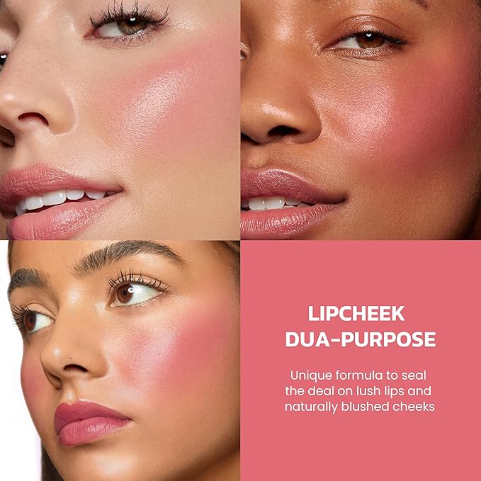 Cream Blush for Cheeks, Lips and Eyes, Natural-Looking, Long-Lasting Face Makeup, Moisturizing Formula Waterproof Blendable Color Blush (Taro Bean Paste)
