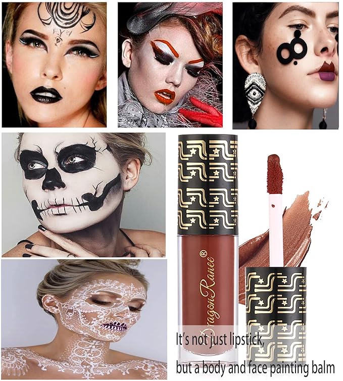 Matte Liquid Lipstick for Women, Warm Taupe Long Lasting Waterproof Lip Gloss, Non-Fading Nude/Purple Halloween Lipstick Lip Tint Makeup labiales mate 24 horas originales (#11 Warm Taupe)