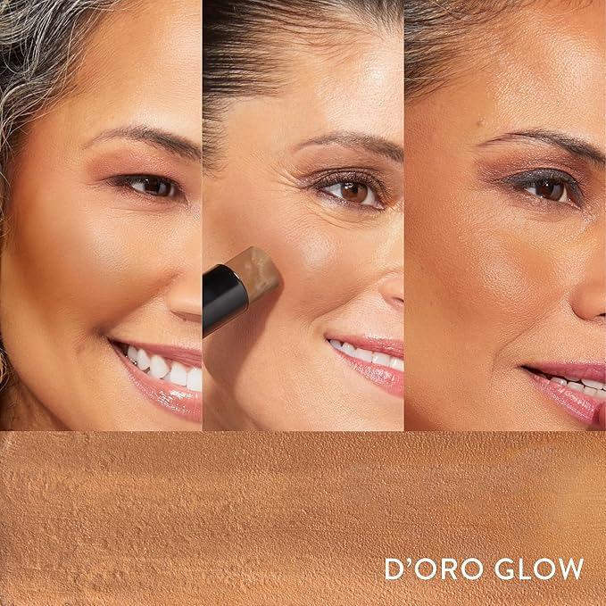LAURA GELLER Italian Marble Bronzer Makeup Stick | Cream Finish Marbleized Contour for Natural Glow D'oro Glow
