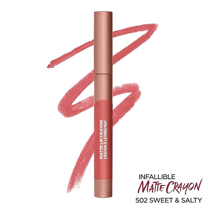 L’Oréal Paris Infallible Matte Lip Crayon, Sweet and Salty (Packaging May Vary)
