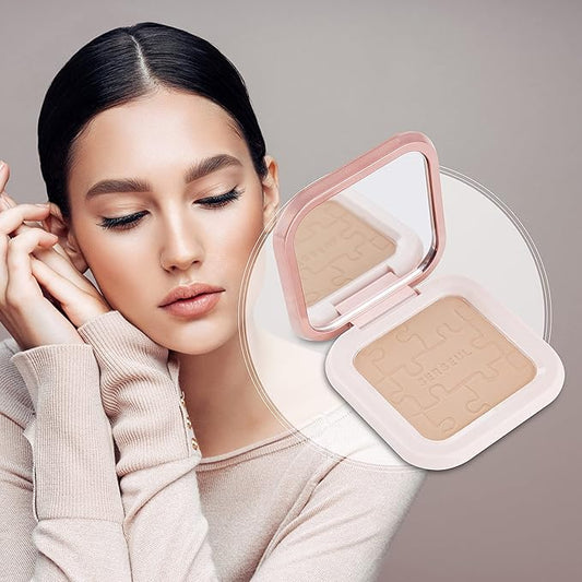 MEICOLY Contour Palette,Shimmer Highly Pigmented Face Powder,Silky Smooth Long-Lasting Delicate Contour Powder Face Contouring Makeup Kit with Brush and Mirror,01 Soft Grey