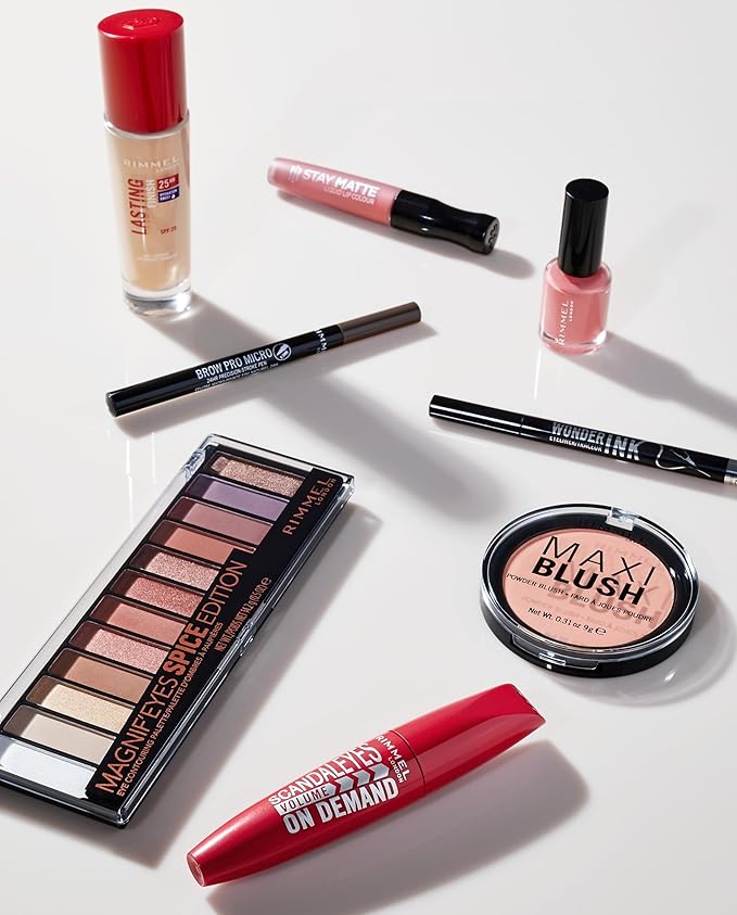 Rimmel London Stay Matte Liquid Lip Color with Full Coverage Kiss-Proof Waterproof Matte Lipstick Formula that Lasts 12 Hours - 820 Heartbeat, .21oz