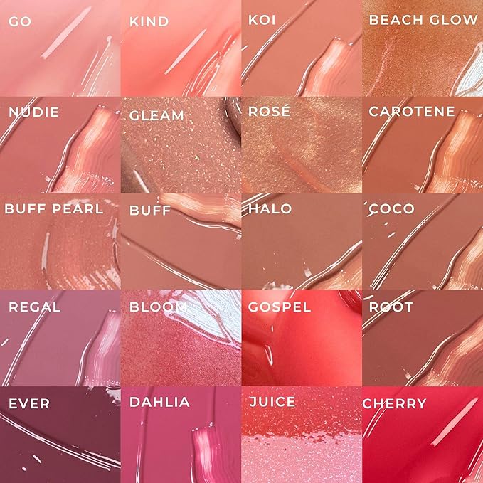 FITGLOW Beauty Lip Colour Serum | Hydrating Lip Gloss | Plumping Anti-Aging Lip Treatment | Natural Shine with Pomegranate Sterols & Collagen | Buildable Color for Dry Chapped Lips | Koi - 10g