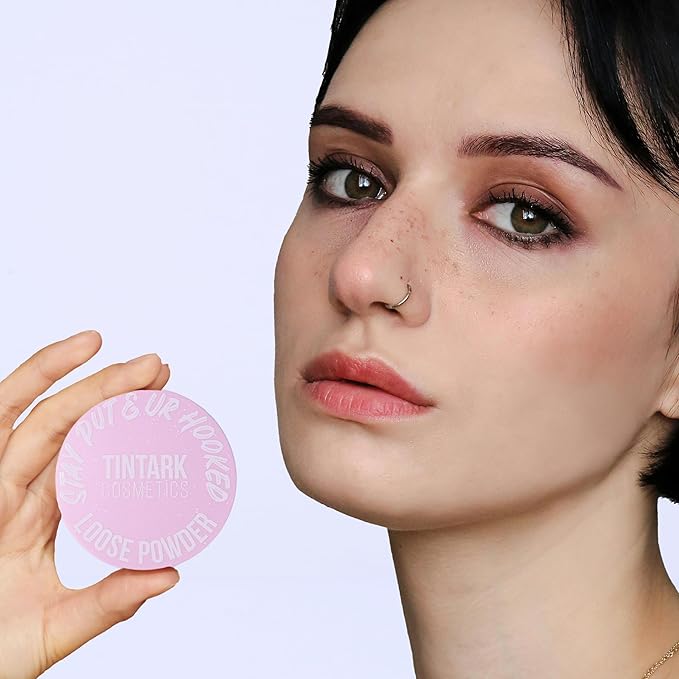 Oil Control loose setting powder Translucent, 24H Long-lasting White Blurring Powder with Puff for Oily Skin, Soft-focus Shine-Free Matte Finish Makeup Talc Free, 0.53Oz (02 White)