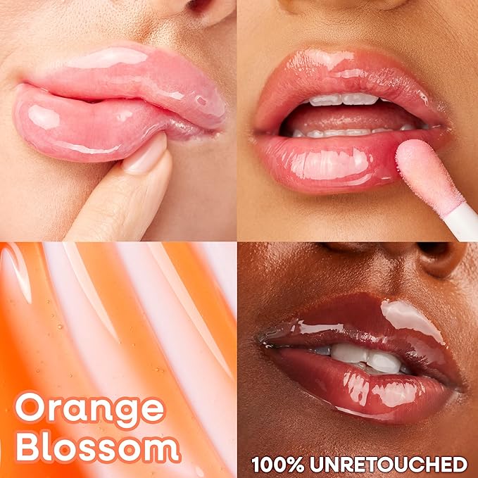 wet n wild Lip Oil - Lightweight, Non-Sticky, Hydrating & Nourishing Formula with 7 Conditioning Oils, Vegan & Cruelty-Free - Orange Blossom