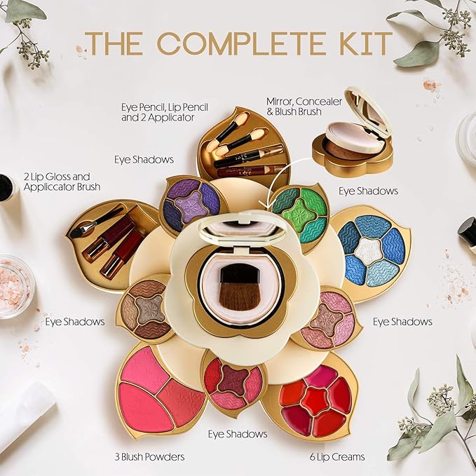 Flower All In One Makeup Kit for Teens and Women & Toysical 2-Tier Makeup for Teens