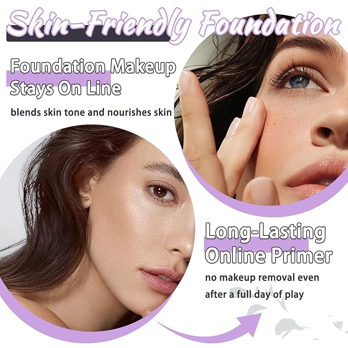 Tri-Color Corrector Isolation Cream, One Step Correcting Facial Serum Makeup Primer Base, Moisturizing Flawless Foundation