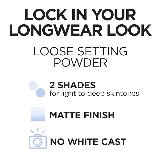 L'Oreal Paris Infallible Tinted Loose Setting Powders, Matte Finish, Lightweight, No White Cast, 2 Shades From Light To Deep, Translucent Medium-deep, 0.28 Oz