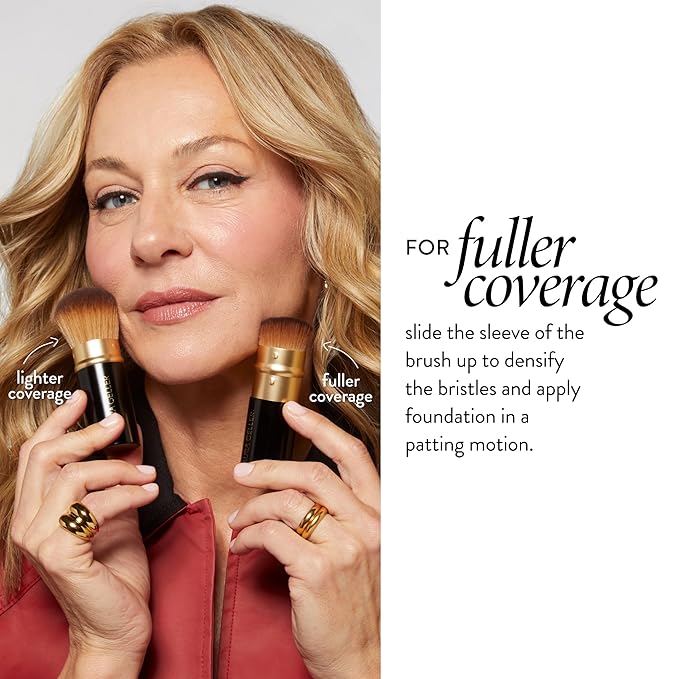 LAURA GELLER NEW YORK Award-Winning Baked Balance-n-Brighten Color Correcting Powder Foundation - Toffee - Buildable Light to Medium Coverage - Demi-Matte Natural Finish