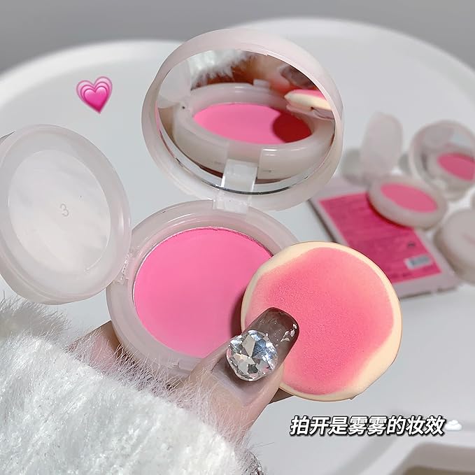 Powder Blush, Lightweight, Smooth, Natural Powder Blush with Long-Lasting All-Day Face Enhancing Makeup Color, Blends Easily,1 Count(1, 02 Cute Pink, Medium)
