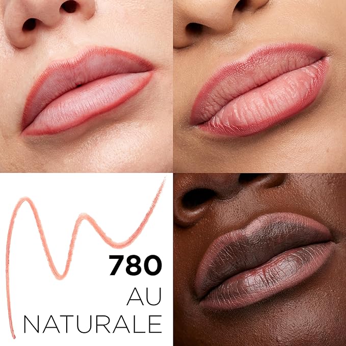 L'Oreal Paris Colour Riche Lip Liner Pencil, Creamy Lip Liner with Omega 3 and Vitamin E, 780 Au Naturale (Soft Neutral Beige)