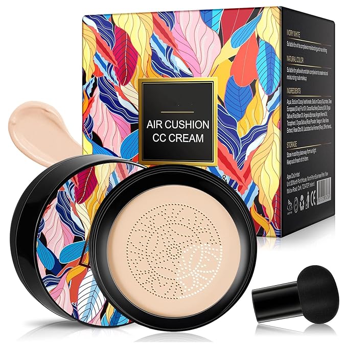 2024 New Mushroom Head Air Cushion CC Cream - Long-Lasting Matte Waterproof Moisturizing Concealer Beauty (Brighten)