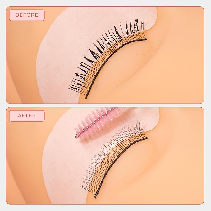 Curacoro 60ML Eyelash Extension Cleanser - Lash Shampoo for Lash Extensions, Eyelash Extension Foam Cleanser for Dry & Sensitive Skin, Gently Removes Waterproof Makeup for Professional & Home Use