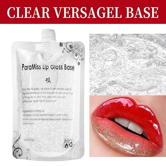 Lip Gloss Base 10 Ounce (350 ML) Clear Lip Gloss Non-Stick Moisturizing Versagel lip gloss base DIY Handmade Lip Gloss Lip Balms Lip Plumper Making Organic Lip Gloss Supplies (A)