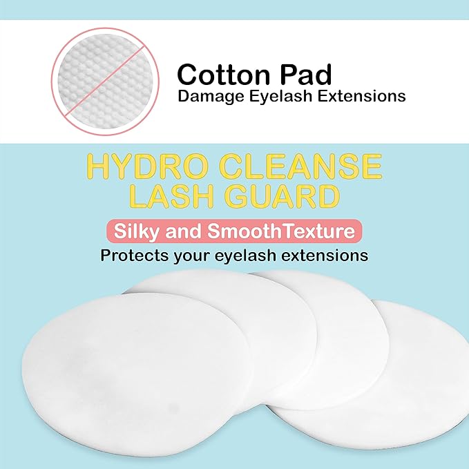 Lyon Lash Make Up Remover Cleaning Pads for Eyelash Extensions (30 Pcs)| Lint Free Silicon Pads| No Damage to Lash Extensions| Waterproof Makeup Removal & Facial Cleansing| Eyelash Extension Supplies