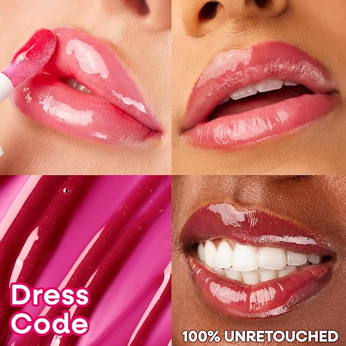 wet n wild Lip Oil - Lightweight, Non-Sticky, Hydrating & Nourishing Formula with 7 Conditioning Oils, Vegan & Cruelty-Free - Dress Code