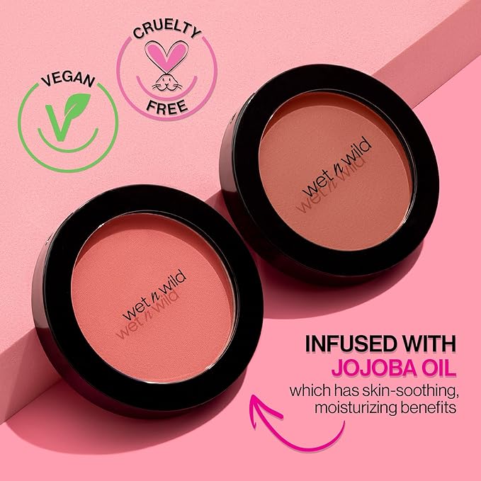 wet n wild Color Icon Blush, Effortless Matte Natural Sheer Glow & Seamless Blend, Luxuriously Infused Smooth Jojoba Oil, Cruelty-Free & Vegan - Naked Brown