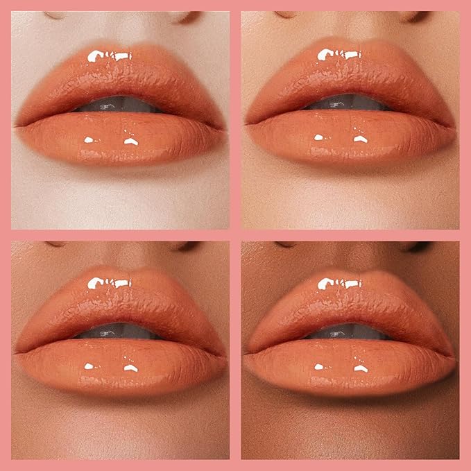 Hydrating Lip Gloss, High Shine for Plumper Looking Lips, Natural Gloss Finish with Moisturizing Texture, Long Lasting for Hours 5# SILK