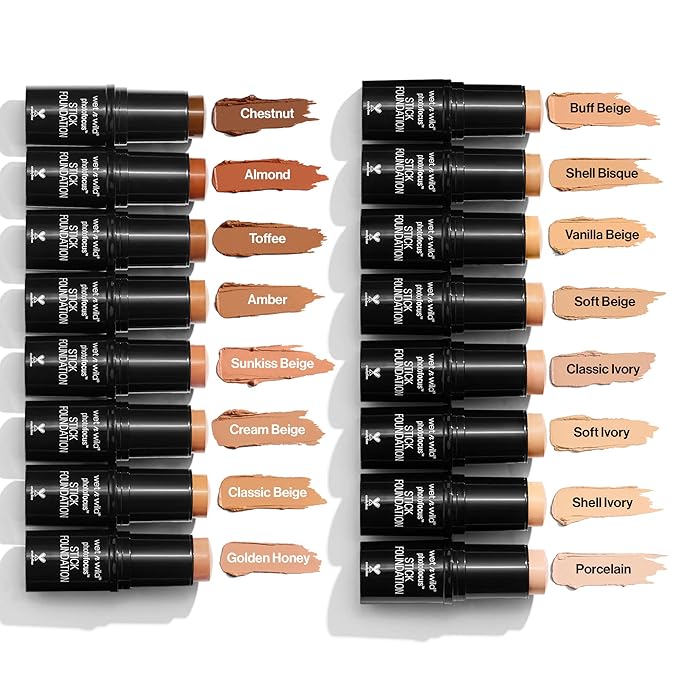 Wet n Wild Photo Focus Stick Matte Foundation Makeup, Shell Bisque (Pack of 4)