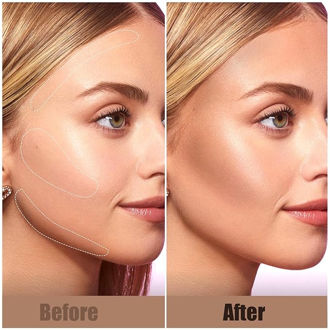 2PCS Contour Sticks, Natural Buildable Coverage Cream Contour Bronzer Stick,【Portable Travel Size】【Waterproof & Lightweight】【Long Lasting】Smooth Gliding Face Shaping Makeup, Cold Gray + Medium Gray