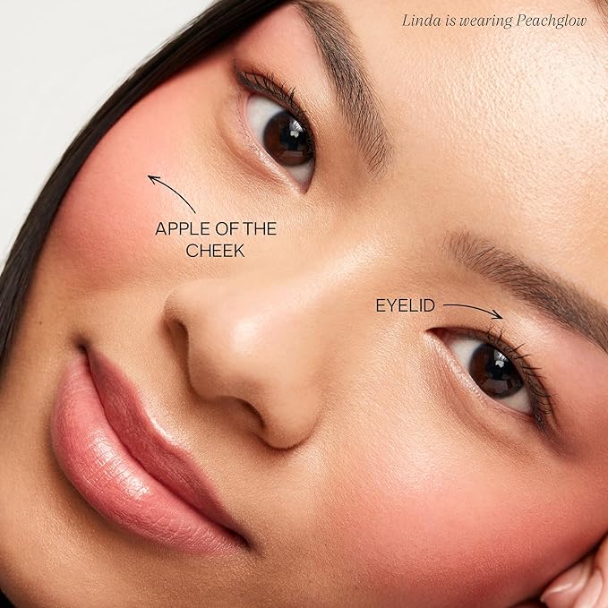 Saie Glow Sculpt Multi-Use Highlighter + Cream Blush Refill - Lightweight with Hyaluronic Acid + Micropearl for Radiant, Glowing Skin - Peachglow (.02 oz)