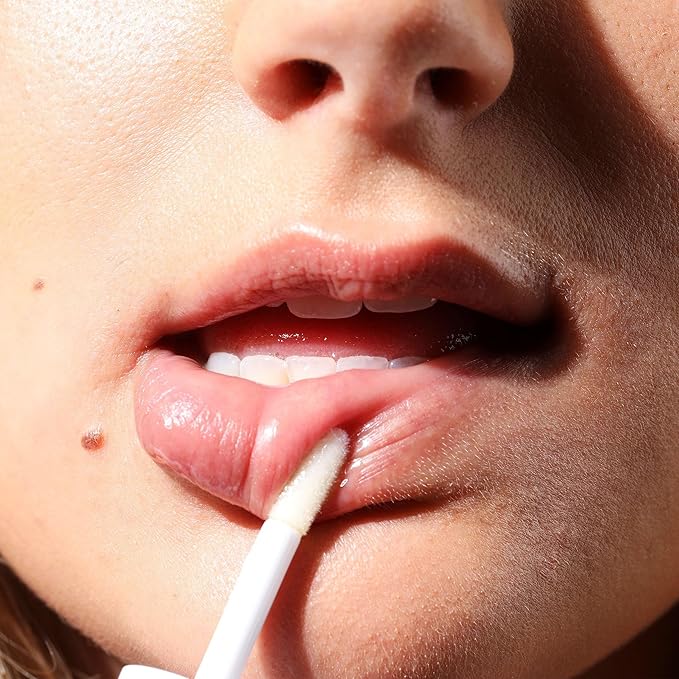 MÈLI Organic Lip Oil with Hyaluronic Acid | Clear Non-Sticky, Natural Lip Gloss, Moisturizing, Revitalizing and Rejuvenating (Fresh Mint)