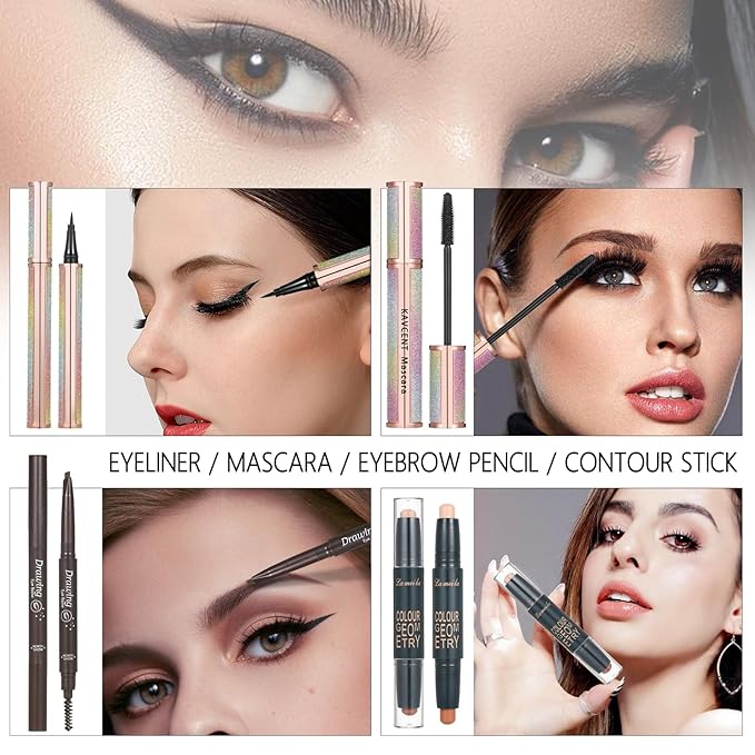 Makeup Kits Makeup Set for Teens Women Full Kit Makeup Kit for Women 20 Color Eyeshadow Palette Foundation Face Primer Lipgloss Mascara Eyeliner Makeup Brushes Gift Make up Kit