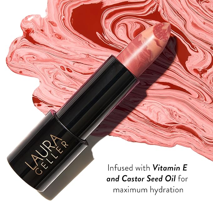 LAURA GELLER NEW YORK Serum Blush Cheek Tint, Blushing Berry + Italian Marble Sheer Hydrating Lipstick, Honey Bun