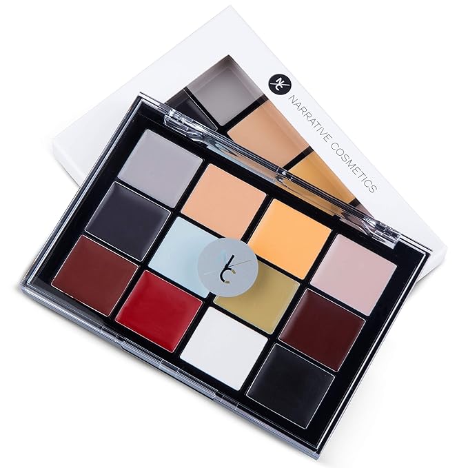 12-Color Death FX Cream Palette, Professional Quick Drying Waterproof SFX Makeup for the Stage, Film, Costumes, Cosplay, Halloween