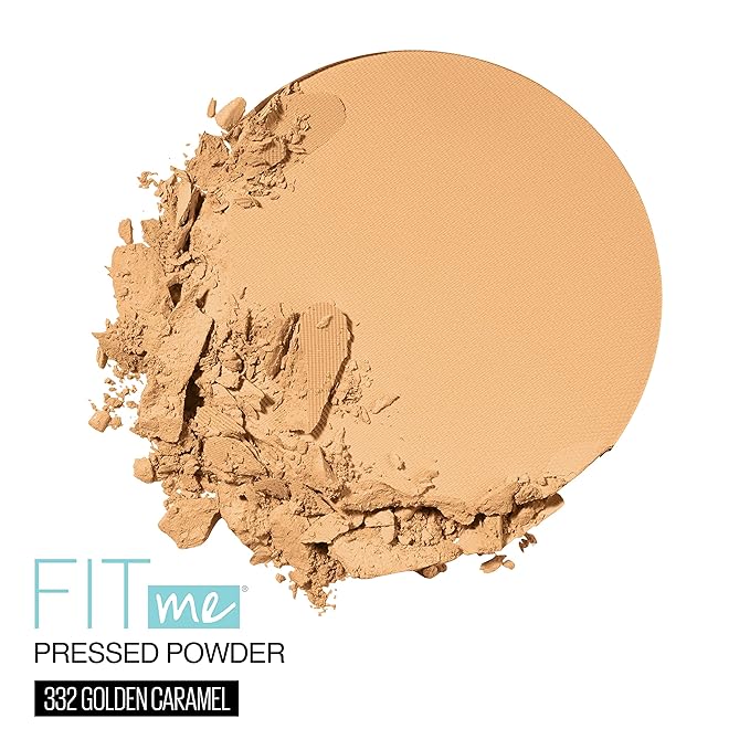 Maybelline Fit Me Matte + Poreless Pressed Face Powder Makeup, Golden Caramel, 1 Count (Pack of 2)