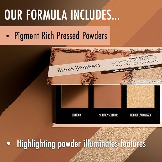 Black Radiance True Complexion Contour Palette, Dark To Deep