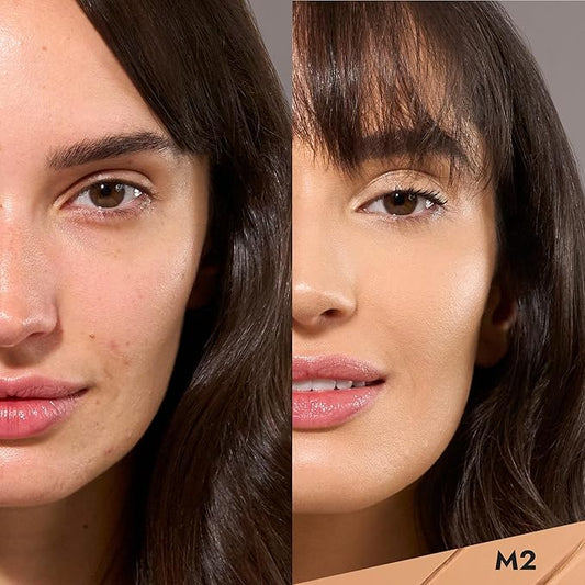 COVER FX Complete Coverage Kit: Total Cover Cream Foundation - Shade M2 + Custom Cover Blending Brush