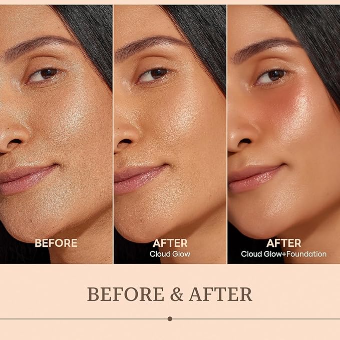 Hydrating Face Prime, Cloud Glow Foam Prime For Flawless, Smooth Skin, Mousse Foam Base, Blur + Pore Minimize+ Fine Lines,Moisturizing & Smoothing Primer With Sodium Hyaluronate