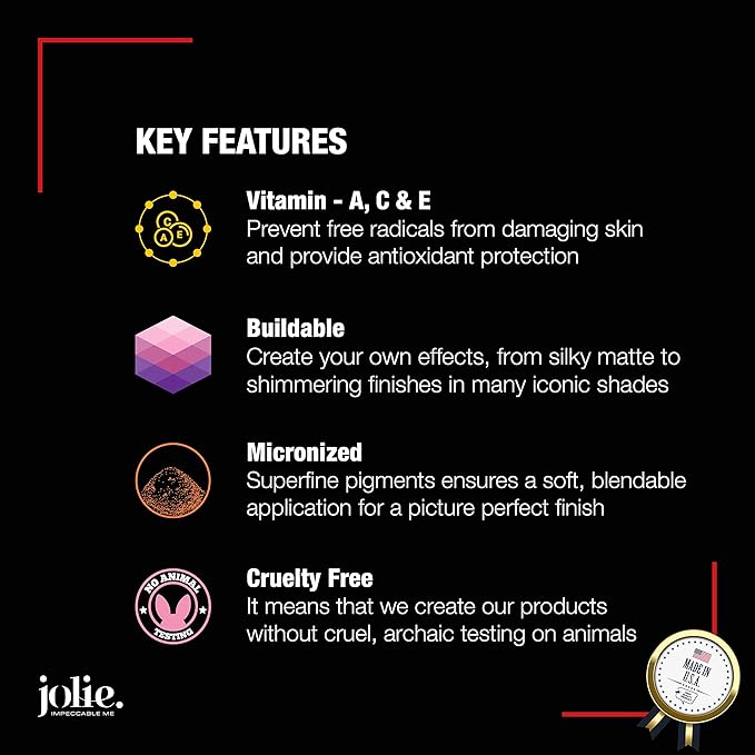 Jolie Blush Perfect Pressed Cheek Color, Highly Pigmented Long-Lasting Intense Color, Picture Perfect Finish, (Cuddle)