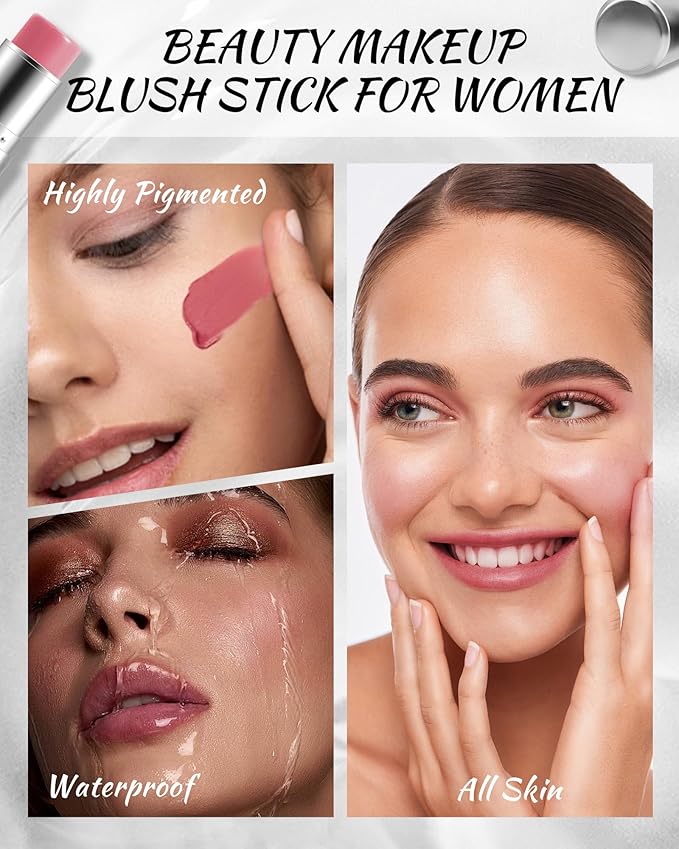 Milk Orange Cream Blush Stick, Monochromatic Multi-Blush Stick for Cheeks & Highlighter, Pigmented Long Lasting Smooth Natural Cheek Tint, Matte and Dewy Finish, Vegan & Cruelty-Free for All Skin-03
