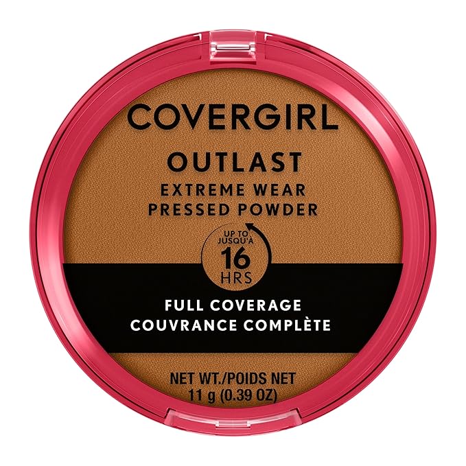COVERGIRL Extreme Wear 16HR Pressed Powder - 870 Toasted Almond for Women - 0.39 Oz