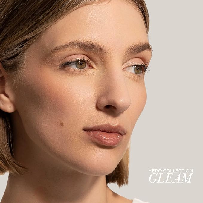 FITGLOW Beauty - Lip Color Serum | Vegan, Woman-Owned Clean Beauty (Gleam - Beige Nude)