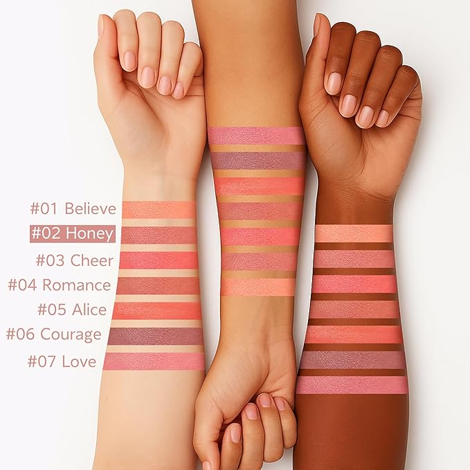 FV Liquid Blush, Long Lasting Buildable Cream Cheek Tint with High-Pigment Color, Weightless Blendable Formula for Natural Dewy Finish (Honey)