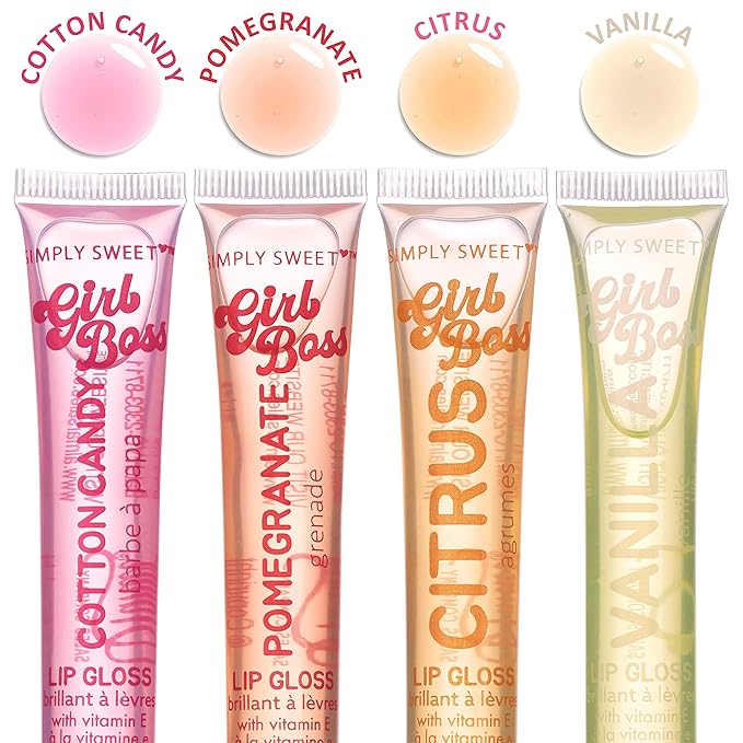 EXPRESSIONS 12pc Clear Lip Gloss Pack - Oils With Vitamin E and Essential Oils, Flavored Clear Tubes, Hydrating Glow Oil, Tinted Oil, Moisturizer