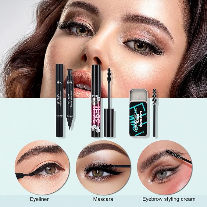 Makeup Kit for Teens for Women Full Kit Includes 20 Colors Eyeshadow Palette Foundation & Face Primer Makeup Sponge Eyebrow Soap Winged Eyeliner Stamp Gift Set