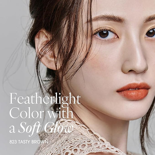 AIR LIPS 823 TASTY BROWN, Lip & Cheek, Natural Soft Matte Finish & Buildable, Airy Formula (1.2g, 0.003 oz.)