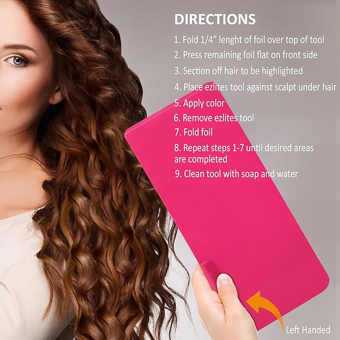 Balayage & Highlighting Board by Celebrity Stylist James Collins - Hairstylist Essentials Balayage Hair Salon Supplies - Highlight Board For Dying Hair - Hair Salon Supplies - Pink