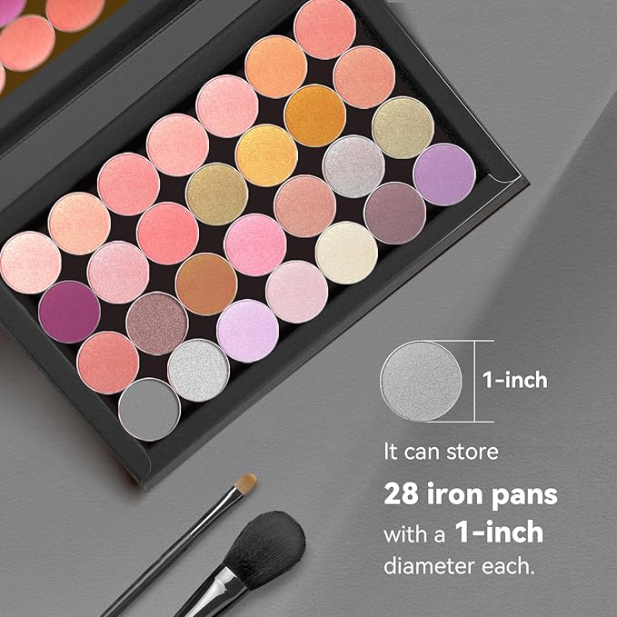 Magnetic Makeup Palette DIY Empty Eyeshadow Lipstick Palette with Mirror 3D Finish Surface Paper Makeup Organizer (Cosmic Mystery)