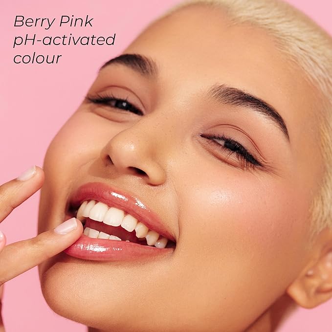 MCoBeauty Glow Up pH Cheek & Lip Oil - Berry Pink, Color-Changing, Vegan, Cruelty Free Cosmetics